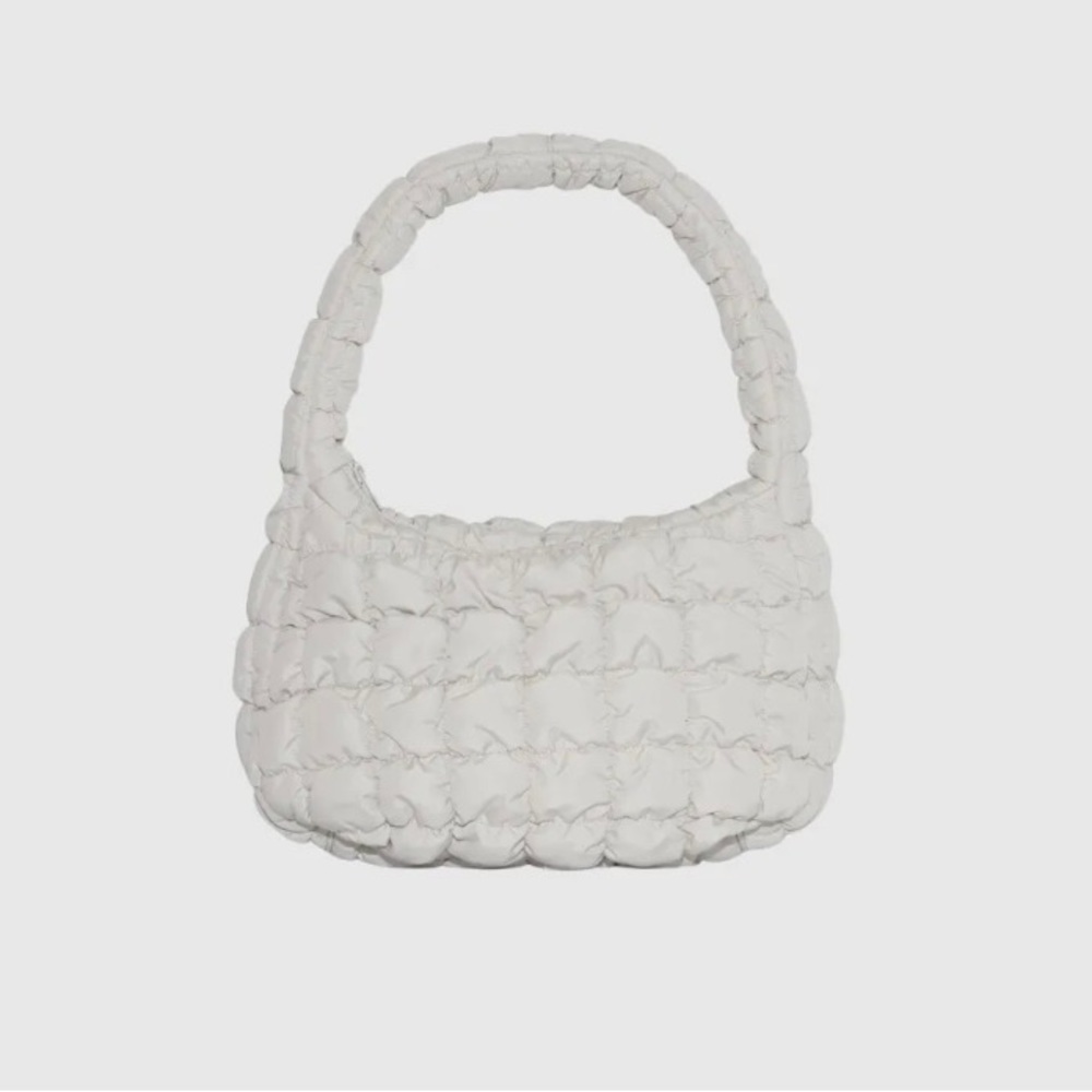 COS quilted mini bag light grey